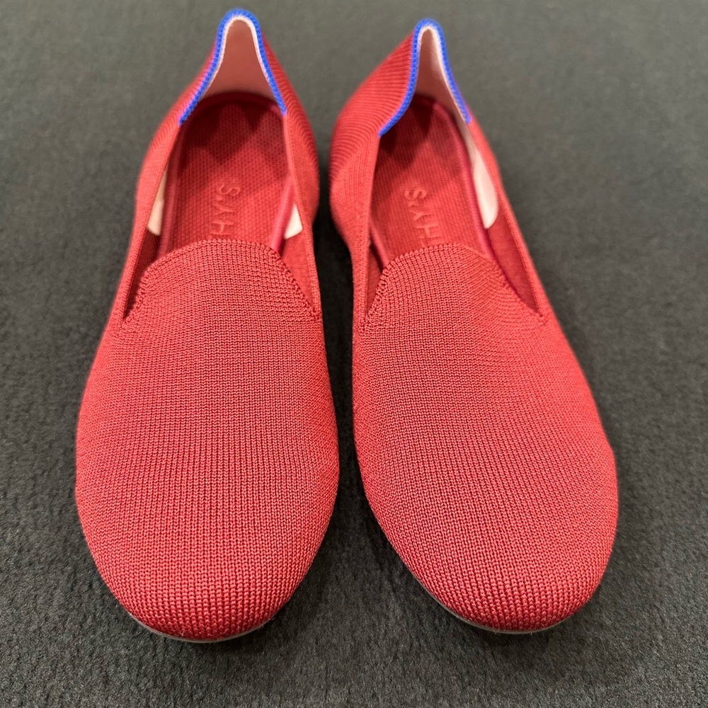 Rothy's Red Flats Comfortable Knit Loafers